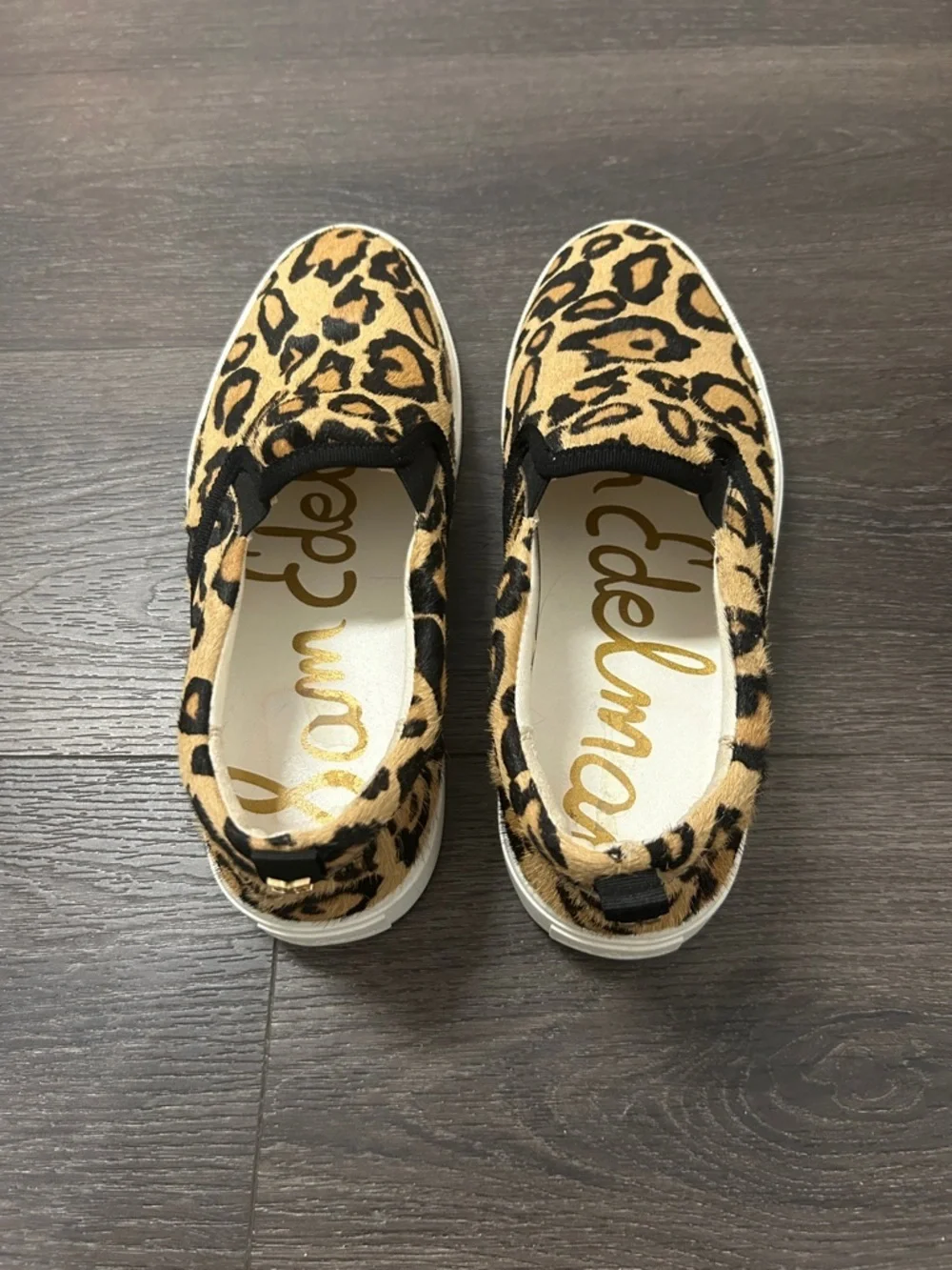 Sam Edelman Leopard-Print Slip-On Sneakers - Black & Tan